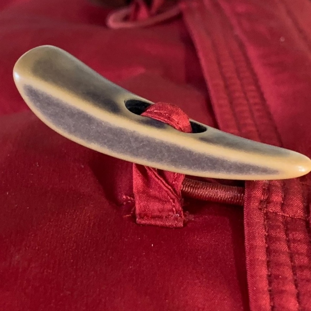 Red Ruff Hewn Hooded Parka With Fur Trim - Picture 15 of 15
